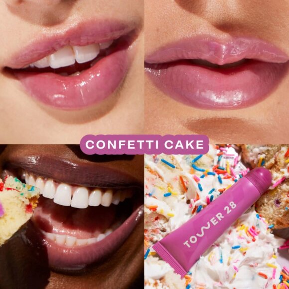 *NWT* Tower 28 LipSoftie™ Lip Treatment Confetti Cake - Picture 2 of 3